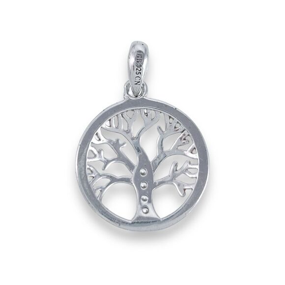 Giani Bernini Sterling Silver Rose Gold Plate Cubic Zirconia Family Tree Pendant - Picture 2 of 3